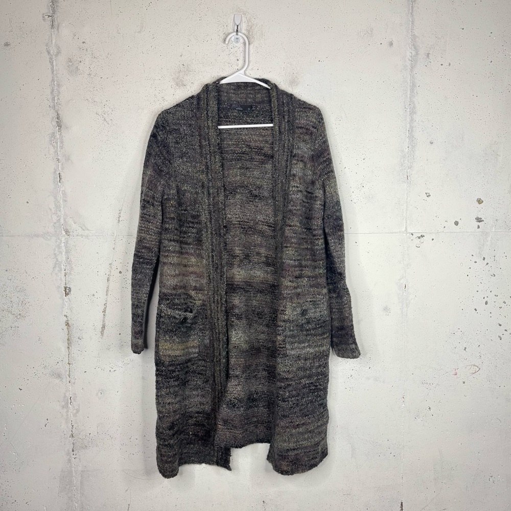 Prana Sabina Long Duster Cardigan Sweater Tweed Small
